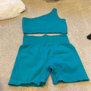 QQQ amazon biker shorts workout set